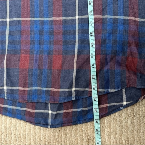 Anthropologie Cloth & Stone Plaid Ruffle T-Shirt Dress - Picture 12 of 12